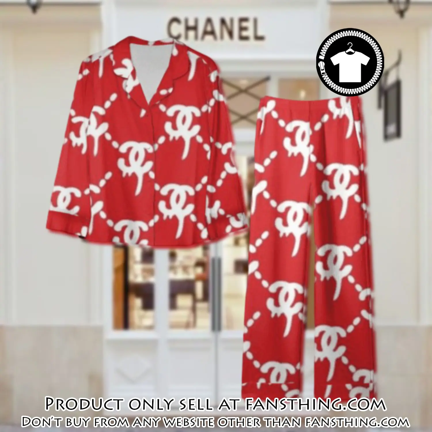 Trending luxury chanel satin pajama set pjs1038 fst0731708